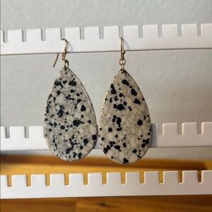 Speckled Teardrop Earrings